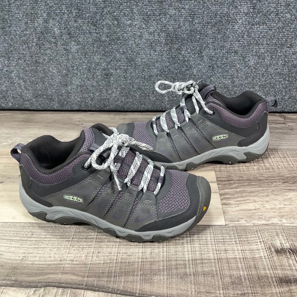 KEEN Oakridge Hiking Shoes Womens 7 Low Top Trail Sneakers Gray Purple EUC